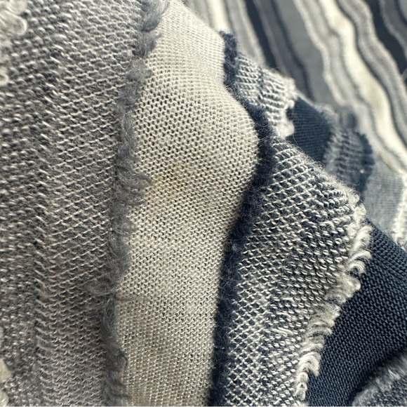 Rain Women’s Chambray Blue Striped Textured Tie Knot 1/2 Sleeve Size Large - Picture 7 of 7